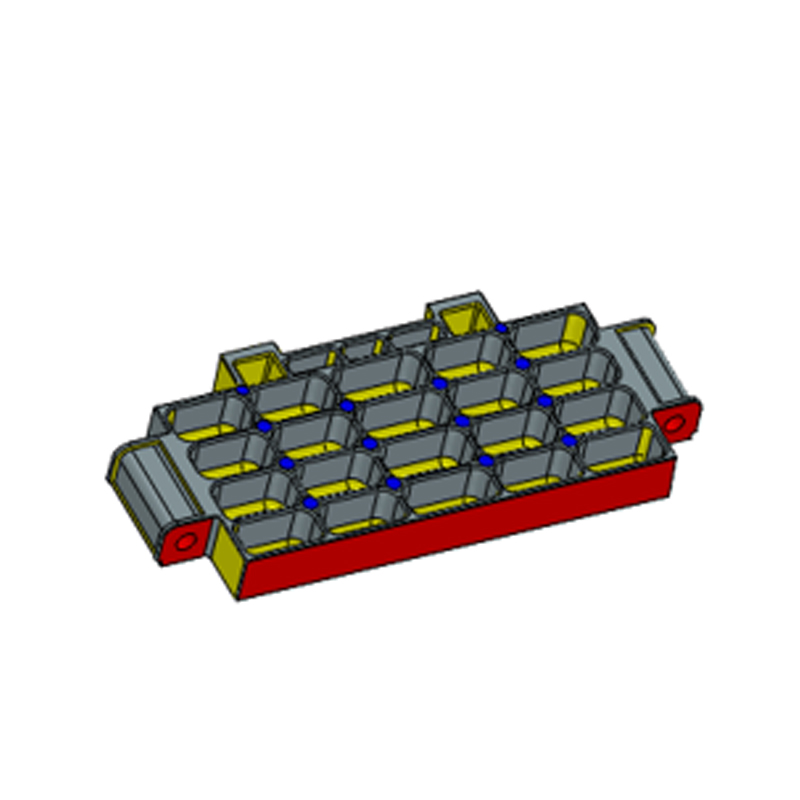 Alumíniumötvözet présöntvény elemtartó lemez egy forma Két lyuk Alumíniumötvözet présöntvény elemtartó lemez egy forma Két lyuk
